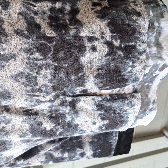 Vintage Y2K Alberto Makali Mixed Print Asymmetrical Hem Collared Cardi Blouse - Picture 5 of 7